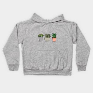 Potted Succulents Kids Hoodie